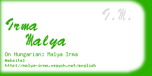 irma malya business card